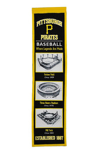 Pittsburgh Pirates Stadium Evolution Heritage Banner - 8"x32"