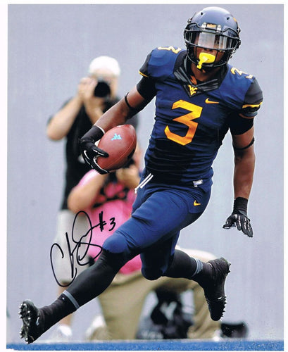 wvu football, charles sims autograph 