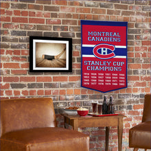 Montreal Canadians Dynasty Champions Wool Banners - 24"x36"