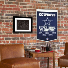 Dallas Cowboys Dynasty Champions Wool Banners - 24"x36"