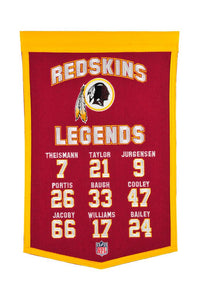 Washington Redskins Team Legends Banner - 14"x22"