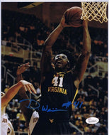wvu basketball, devin williams autograph