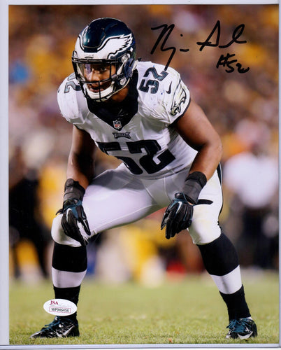 najee goode philadelphia eagles autograph, wvu football