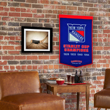 New York Rangers Dynasty Champions Wool Banners - 24"x36"