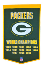 green bay packers super bowl champions dynasty wool banner