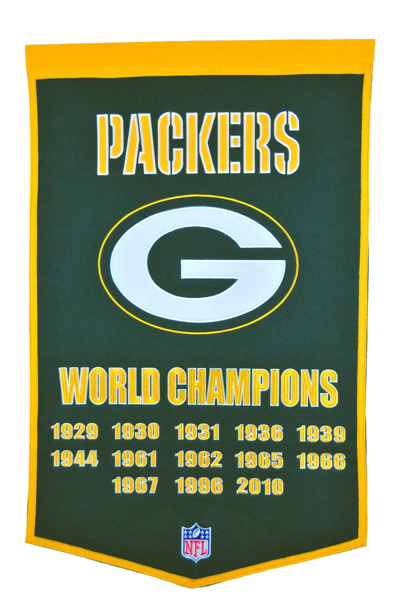 Green Bay Packers Dynasty Champions Wool Banners - 24'x36' – Sports Fanz