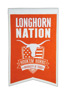 Texas Longhorns Nations Banner - 14"x22"