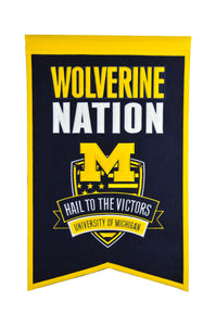 Michigan Wolverines Nation Banner - 14"x22"