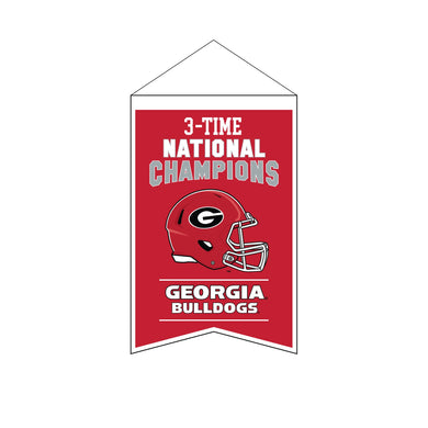 Georgia Bulldogs 3x Football National Champions Banner 14
