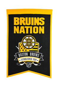 Boston Bruins Nations Wool Banner - 14"x22"