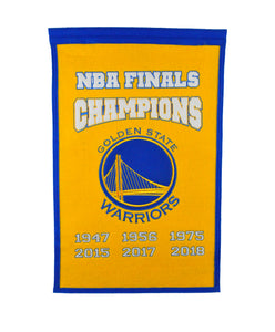 Golden State Warriors Champions Wool Banner - 14"x22"