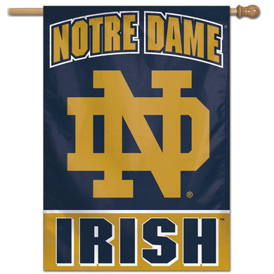 Notre Dame Fighting Irish Wordmark Vertical Flag - 28