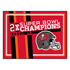 Tampa Bay Buccaneers Super Bowl LV Champions Plush Rug - 8'x10'