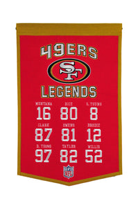 San Francisco 49ers Legends Banner - 14"x22"