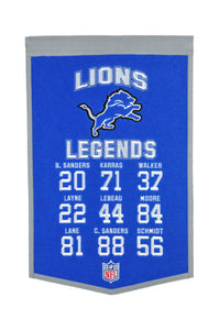 Detroit Lions Legends Banner - 14"x22"