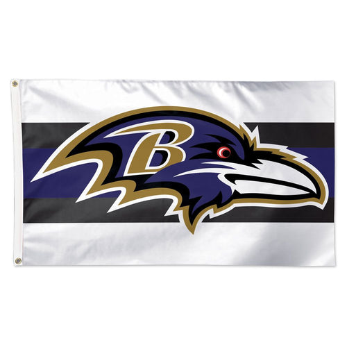 Baltimore Ravens Away Stripes Deluxe Flag - 3'x5'