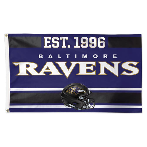 Baltimore Ravens Established Date Deluxe Flag - 3'x5'