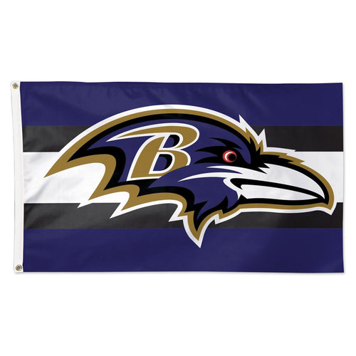 Baltimore Ravens Stripes Deluxe Flag - 3'x5'