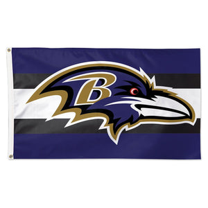 Baltimore Ravens Stripes Deluxe Flag - 3'x5'
