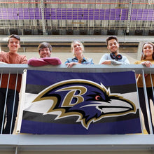 Baltimore Ravens Stripes Deluxe Flag - 3'x5'