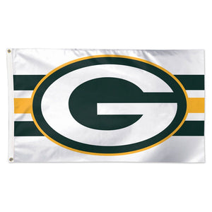 Green Bay Packers Away Stripes Deluxe Flag - 3'x5'