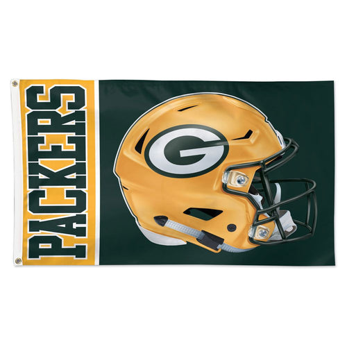 Green Bay Packers Helmet Deluxe Flag - 3'x5'