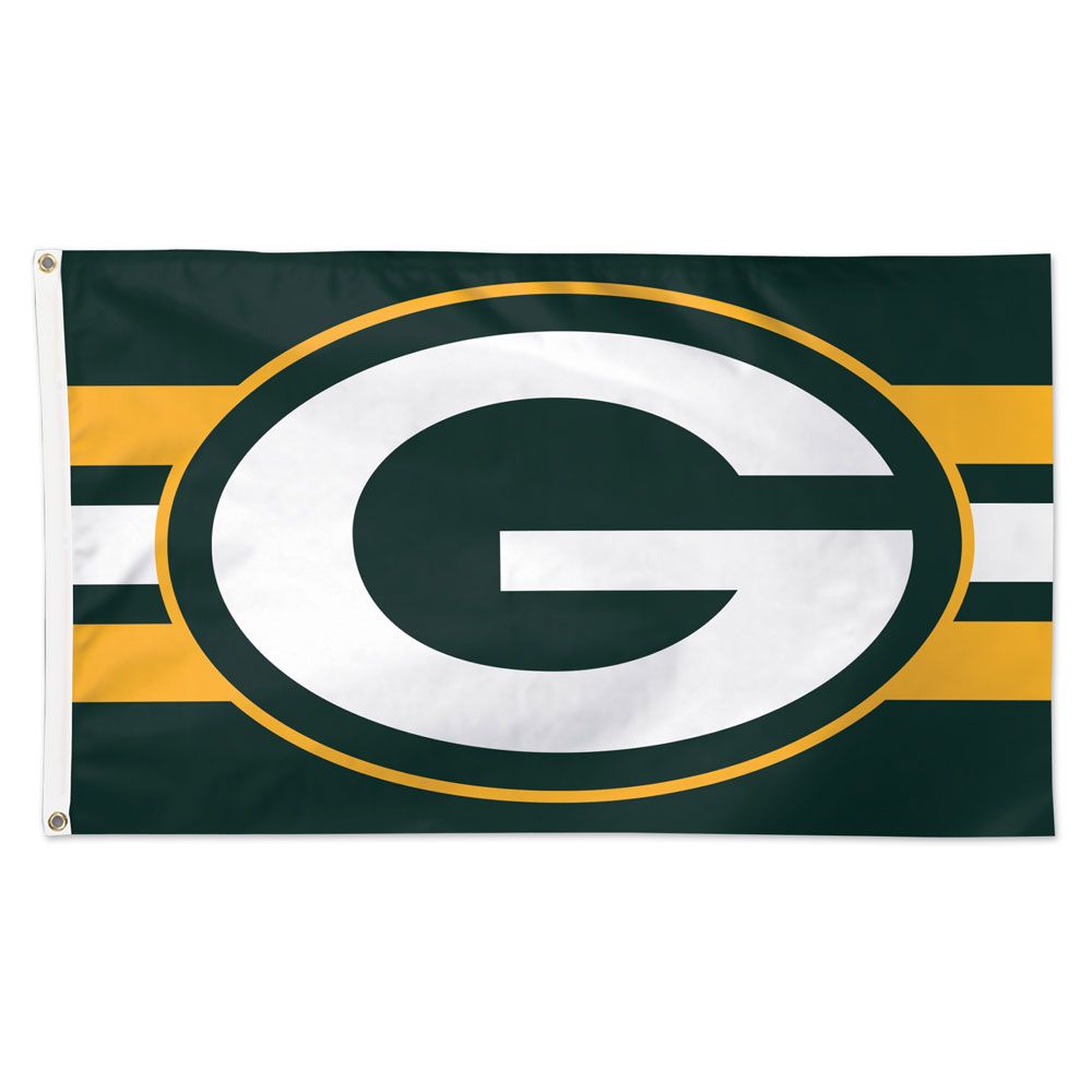 Green Bay Packers Home Stripes Deluxe Flag - 3'x5'