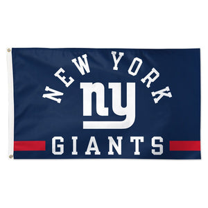 New York Giants Wordmark Helmet Deluxe Flag - 3'x5'