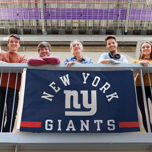 New York Giants Wordmark Helmet Deluxe Flag - 3'x5'
