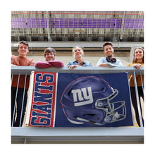 New York Giants Helmet Wordmark Deluxe Flag - 3'x5'