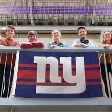 New York Giants Horizontal Stripes Date Deluxe Flag - 3'x5'