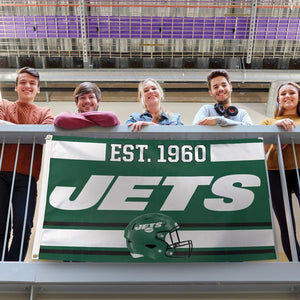 New York Jets Established Date Deluxe Flag - 3'x5'