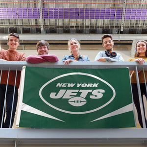 New York Jets Horizontal Stripes Deluxe Flag - 3'x5'