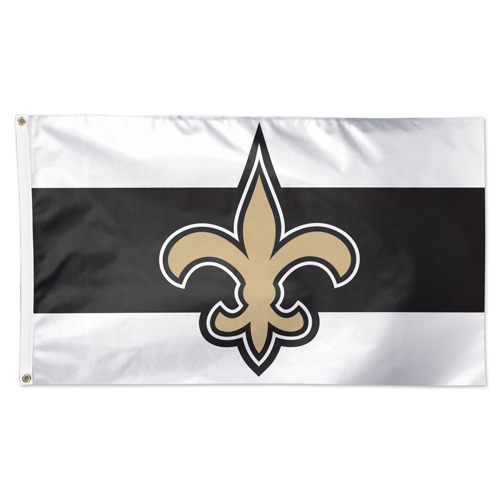 New Orleans Saints Away Stripes Deluxe Flag - 3'x5'