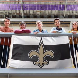 New Orleans Saints Away Stripes Deluxe Flag - 3'x5'