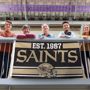 New Orleans Saints Established Date Deluxe Flag - 3'x5'