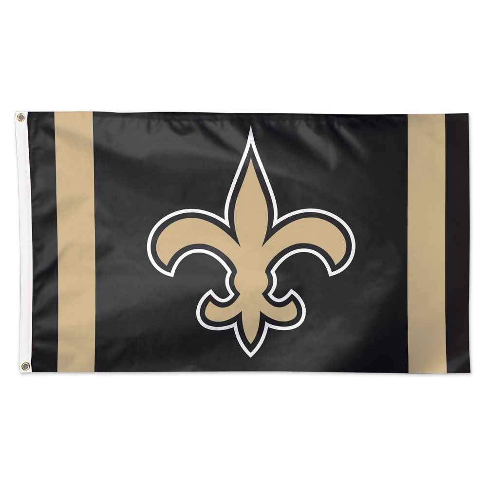 New Orleans Saints Vertical Stripes Deluxe Flag - 3'x5'