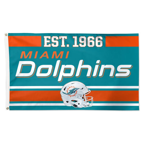 Miami Dolphins Established Date Flag - 3'x5' GO FINS
