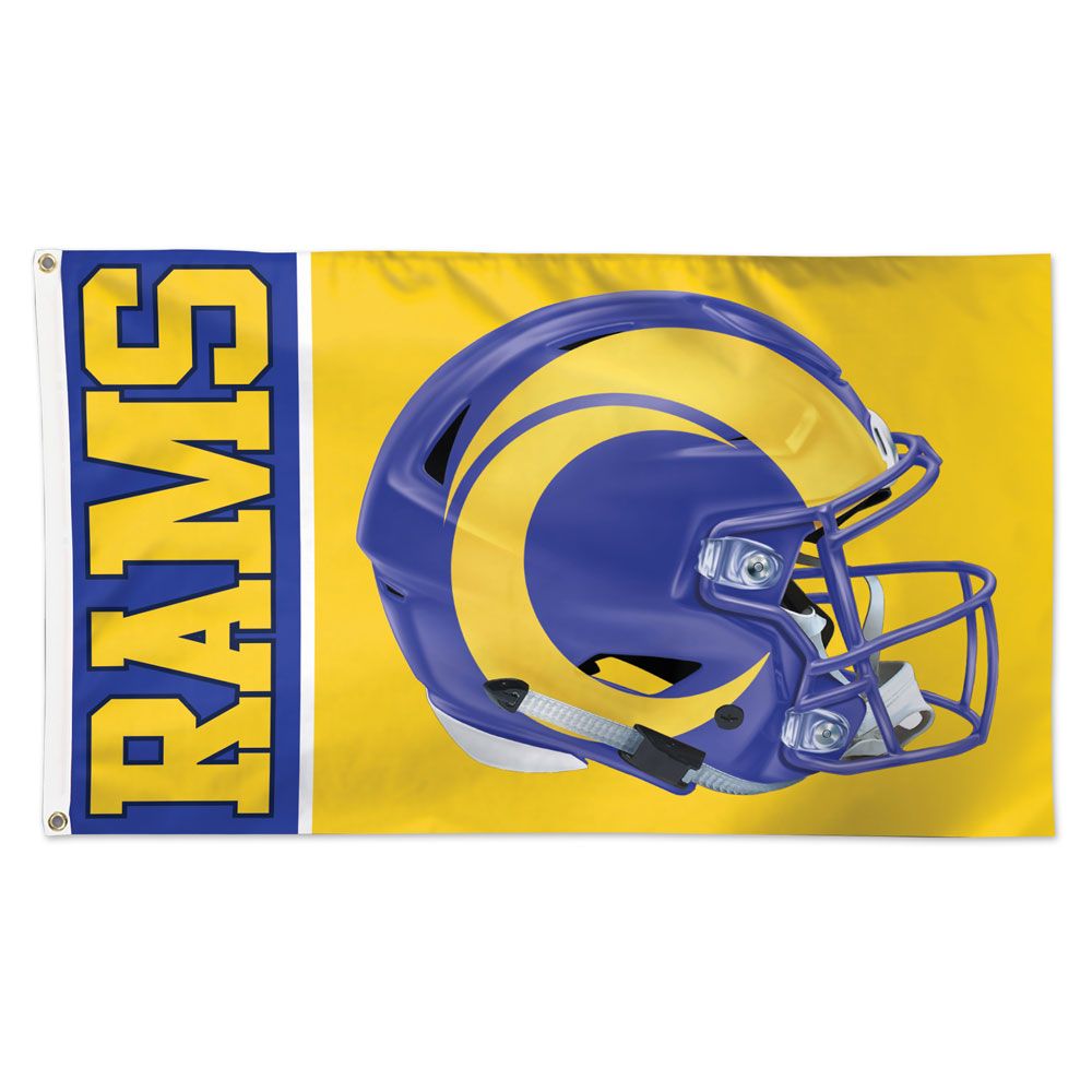 WinCraft Los Angeles Rams 3' x 5' Helmet Deluxe Single-Sided Flag