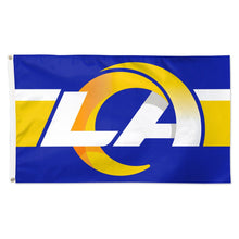 Los Angeles Rams Horizontal Stripes Deluxe Flag - 3'x5'