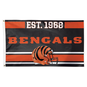 Cincinnati Bengals Established Date Deluxe Flag - 3'x5'