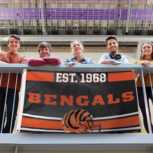 Cincinnati Bengals Established Date Deluxe Flag - 3'x5'
