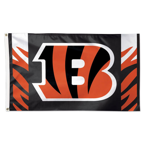 Cincinnati Bengals Vertical Stripes Deluxe Flag - 3'x5'