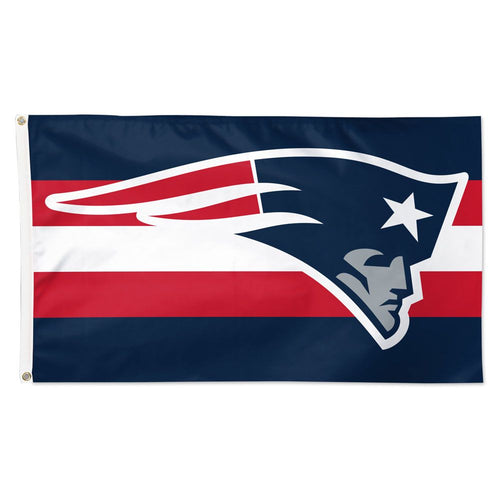 New England Patriots Stripes Deluxe Flag - 3'x5'