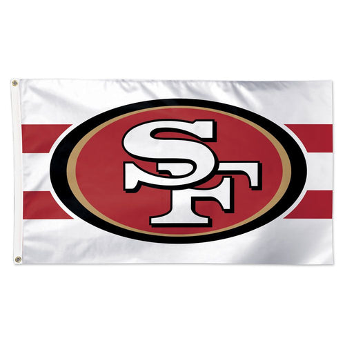 San Francsico 49ers Away Stripes Deluxe Flag - 3'x5'