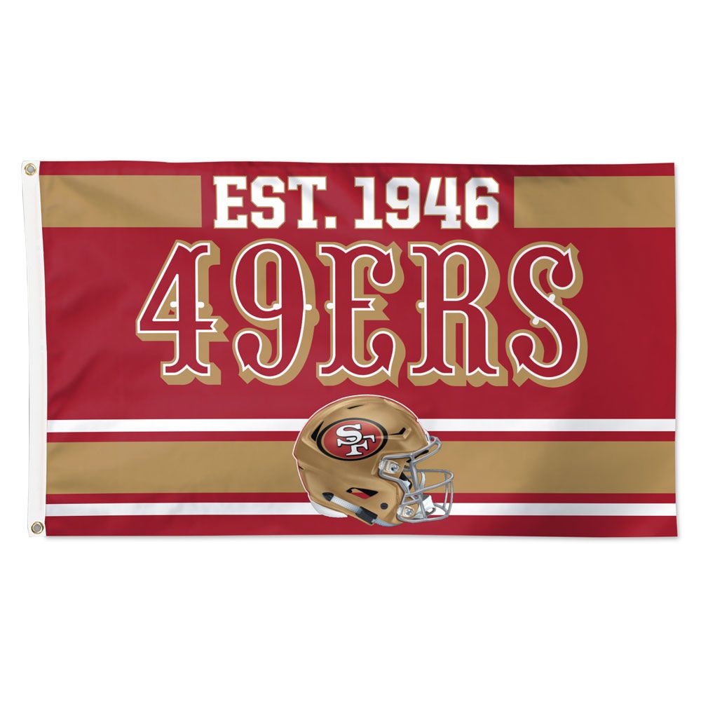 WinCraft San Francisco 49ers 3' x 5' Established 1-Sided Deluxe Flag