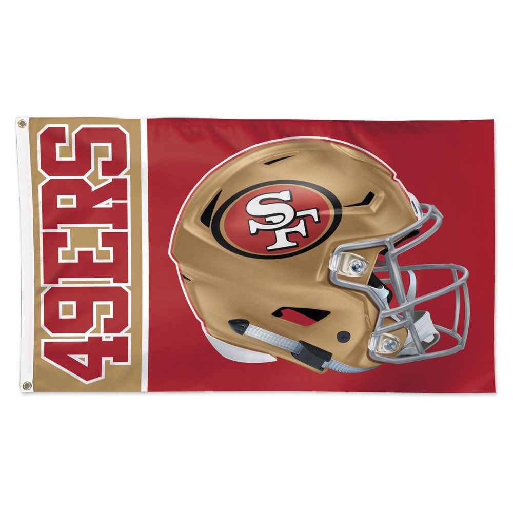 San Francsico 49ers Helmet Deluxe Flag - 3'x5'