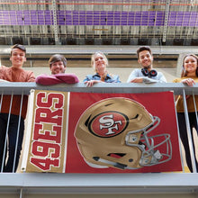 San Francsico 49ers Helmet Deluxe Flag - 3'x5'