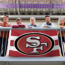 San Francsico 49ers Horizontal Stripes Deluxe Flag - 3'x5'