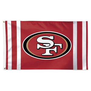 San Francsico 49ers Vertical Stripes Deluxe Flag - 3'x5' – Sports Fanz